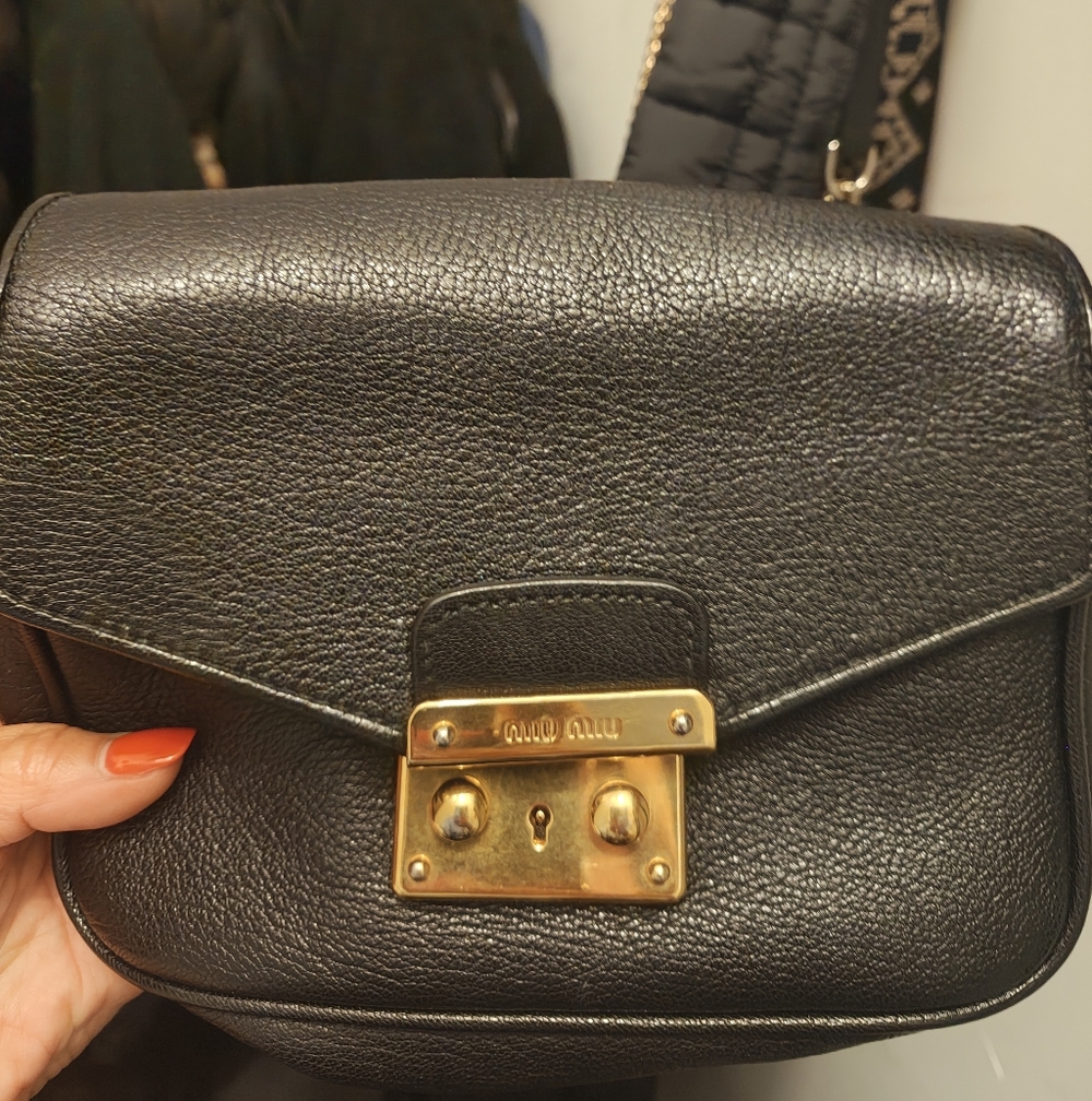 Miu Miu (PRADA'S DTR COLLECTION) Black Leather Shoulder/crossbody Bag